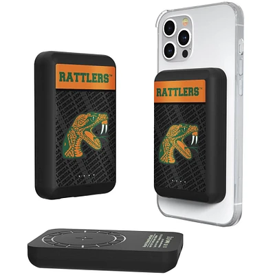 Keyscaper Black Florida A&M Rattlers 5000mAh Wireless Magnetic Power Bank