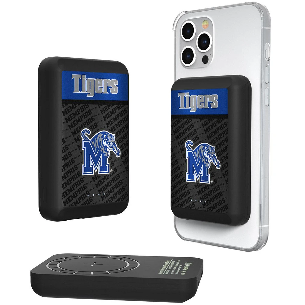 Keyscaper Black Memphis Tigers 5000mAh Wireless Magnetic Power Bank
