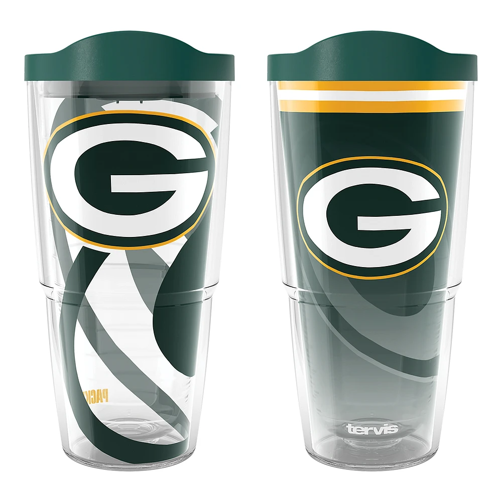 Tervis Green Bay Packers 24oz NFL 2 PACK Genuine & Forever Fan