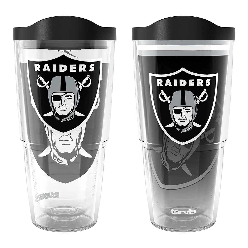 Tervis Las Vegas Raiders 24oz NFL 2 PACK Genuine & Forever Fan