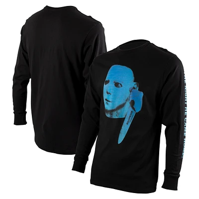 Men's Contenders Clothing Black Halloween Knife Long Sleeve T-Shirt