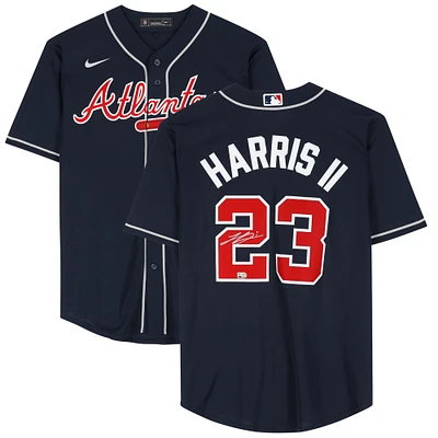 Michael Harris II Atlanta Braves Autographed Navy Nike Replica Jersey