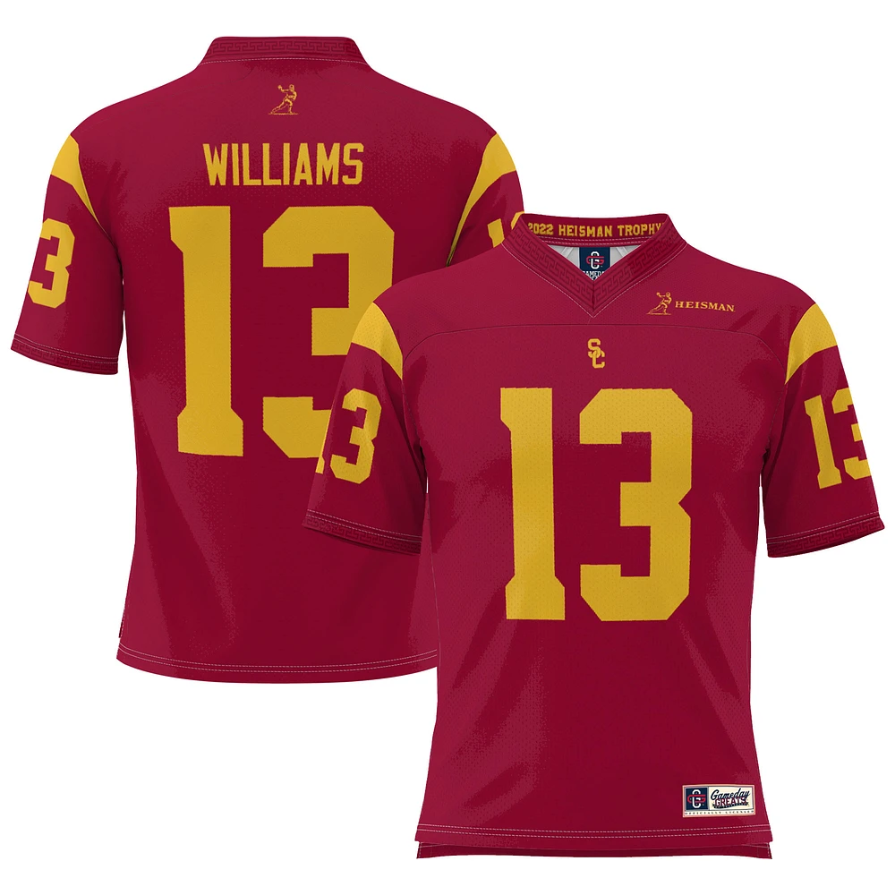 Men's GameDay Greats Caleb Williams Cardinal USC Trojans Lightweight Heisman Memorial Jersey