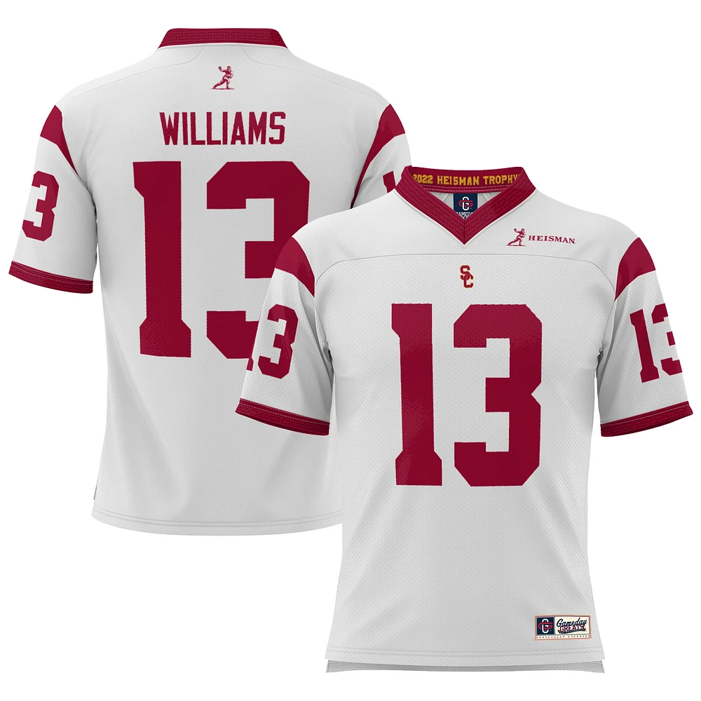 Youth GameDay Greats Caleb Williams White USC Trojans Lightweight Heisman Memorial Jersey