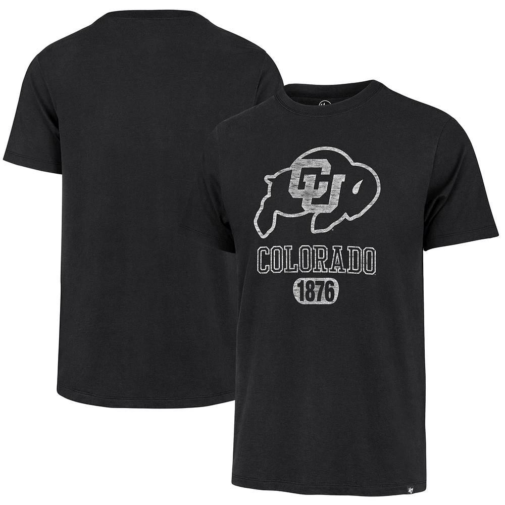 Men's '47 Black Colorado Buffaloes 1876 Primary Logo Franklin T-Shirt