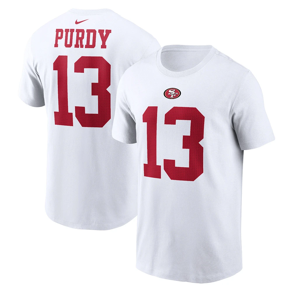 Men's Nike Brock Purdy White San Francisco 49ers Player Name & Number T-Shirt