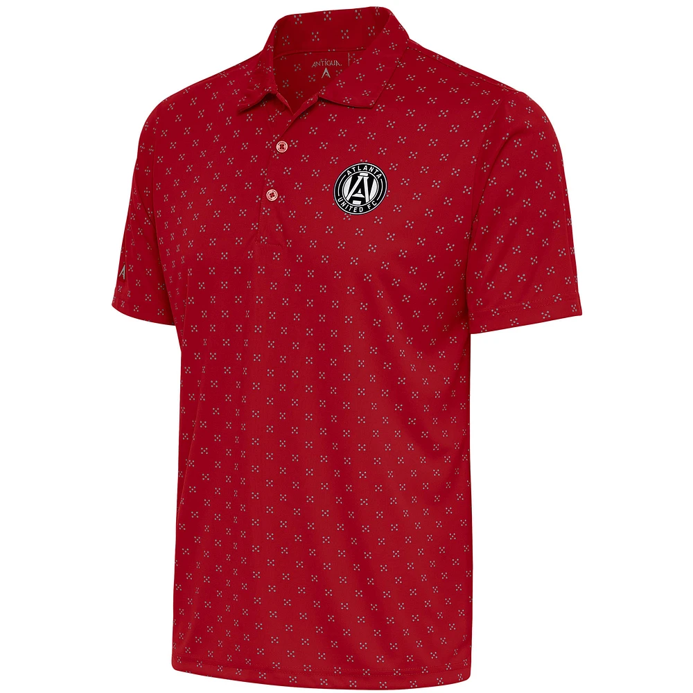 Men's Antigua Red Atlanta United FC Brushed Metallic Spark Polo