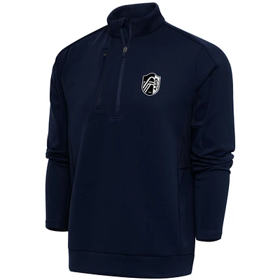 Men's Antigua Navy St. Louis City SC Brushed Metallic Generation Quarter-Zip Top