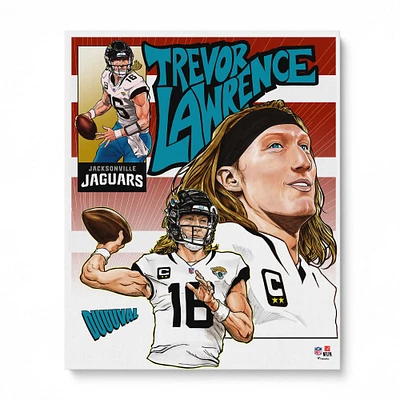 Trevor Lawrence Jacksonville Jaguars Unsigned 16" x 20" Photo Print - Art by Brian Kong