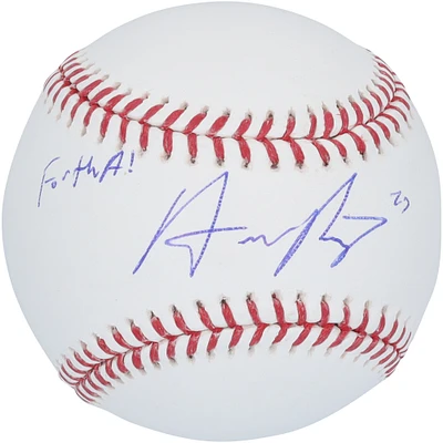Austin Riley Atlanta Braves Autographed Baseball with "For The A!" Inscription