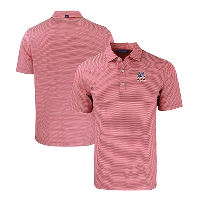 Men's Cutter & Buck Red/White New York Yankees Stars Stripes Big Tall Forge Eco Double Stripe Stretch Recycled Polo