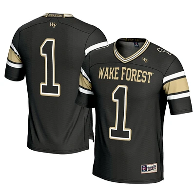 Men's GameDay Greats #1 Black Wake Forest Demon Deacons Football Jersey