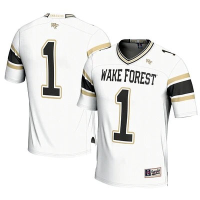 Men's GameDay Greats #1 White Wake Forest Demon Deacons Football Jersey