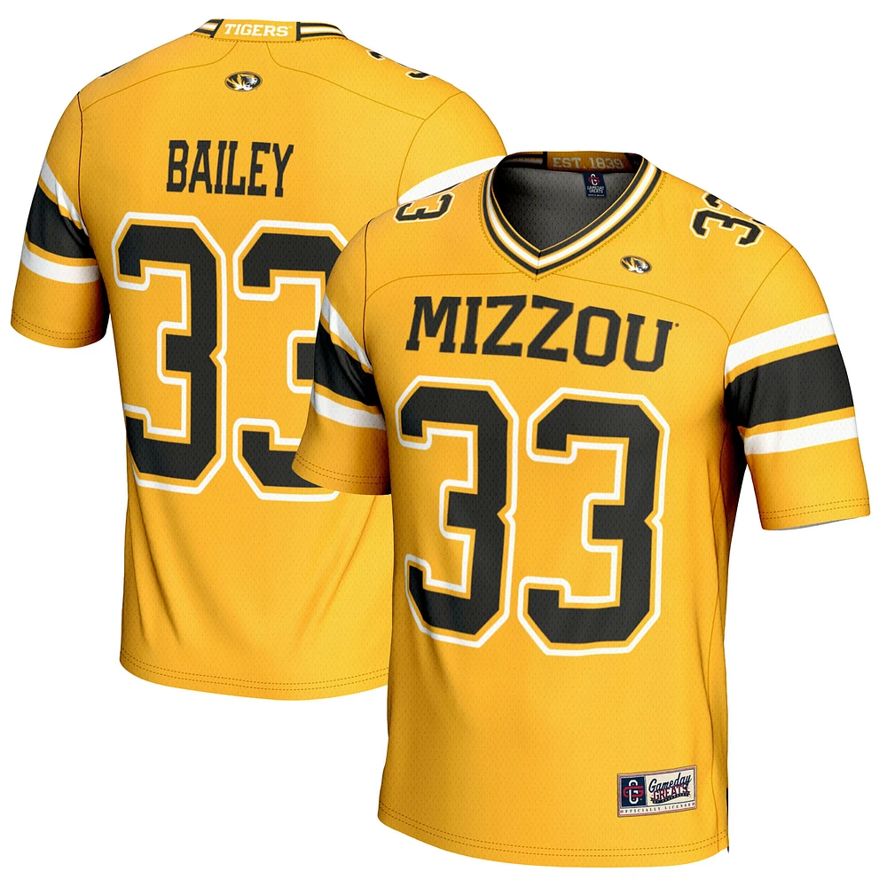 Men's GameDay Greats Chad Bailey Gold Missouri Tigers NIL Player Football Jersey