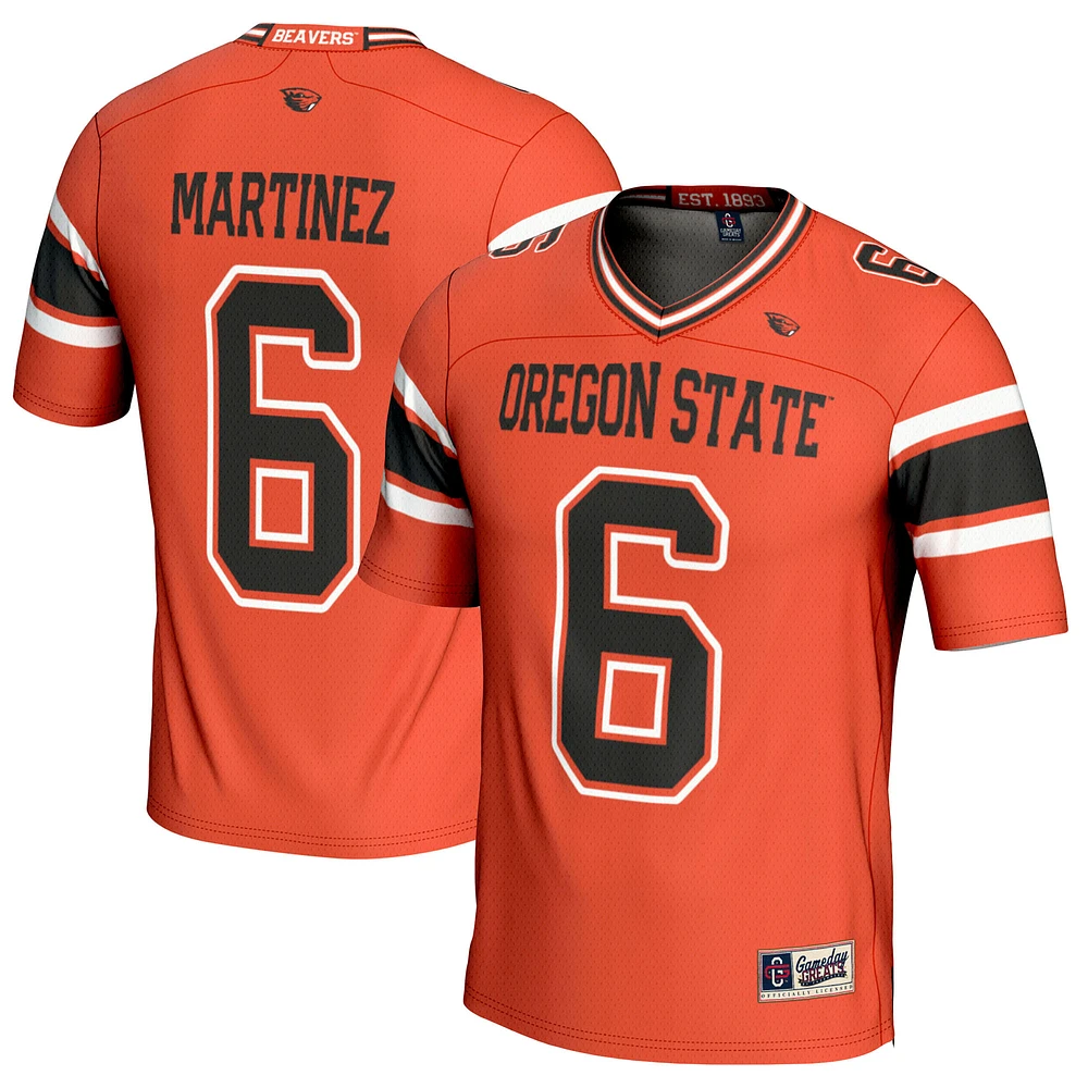 Men's GameDay Greats Damien Martinez Orange Oregon State Beavers NIL Player Football Jersey