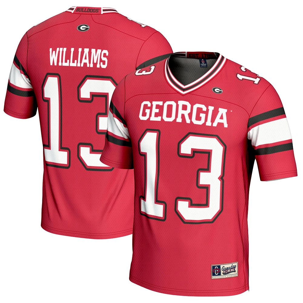 Men's GameDay Greats Mykel Williams Red Georgia Bulldogs NIL Player Football Jersey