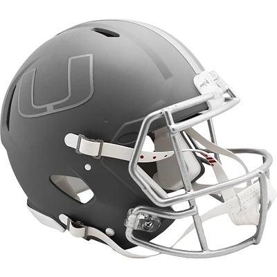 Miami Hurricanes Riddell 2024 Slate Alternate Speed Authentic Helmet