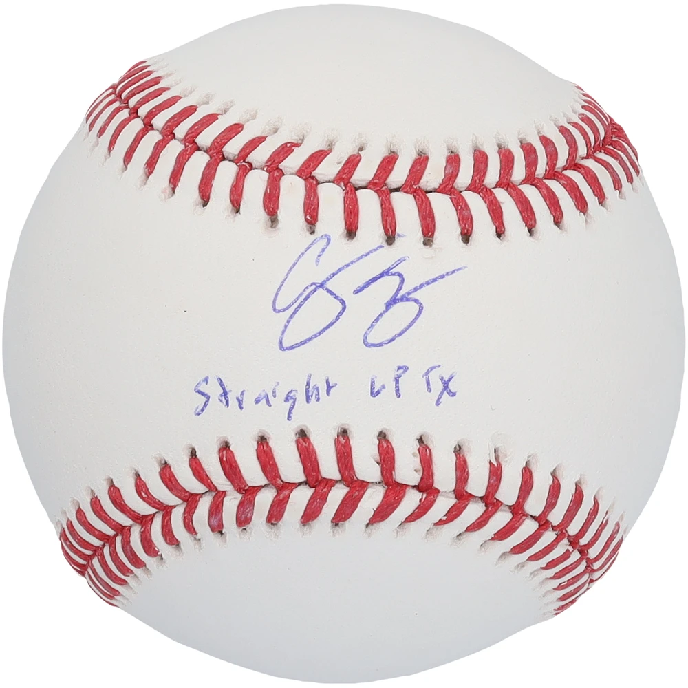 Corey Seager Texas Rangers Autographed Rawlings Official Game Baseball with "Straight Up TX" Inscription