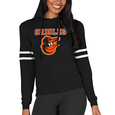Women's Concepts Sport Black Baltimore Orioles Marathon Lightweight Lounge Pullover Hoodie
