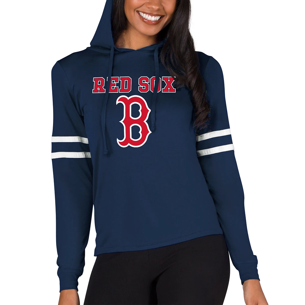 Women's Concepts Sport Navy Boston Red Sox Marathon Lightweight Lounge Pullover Hoodie
