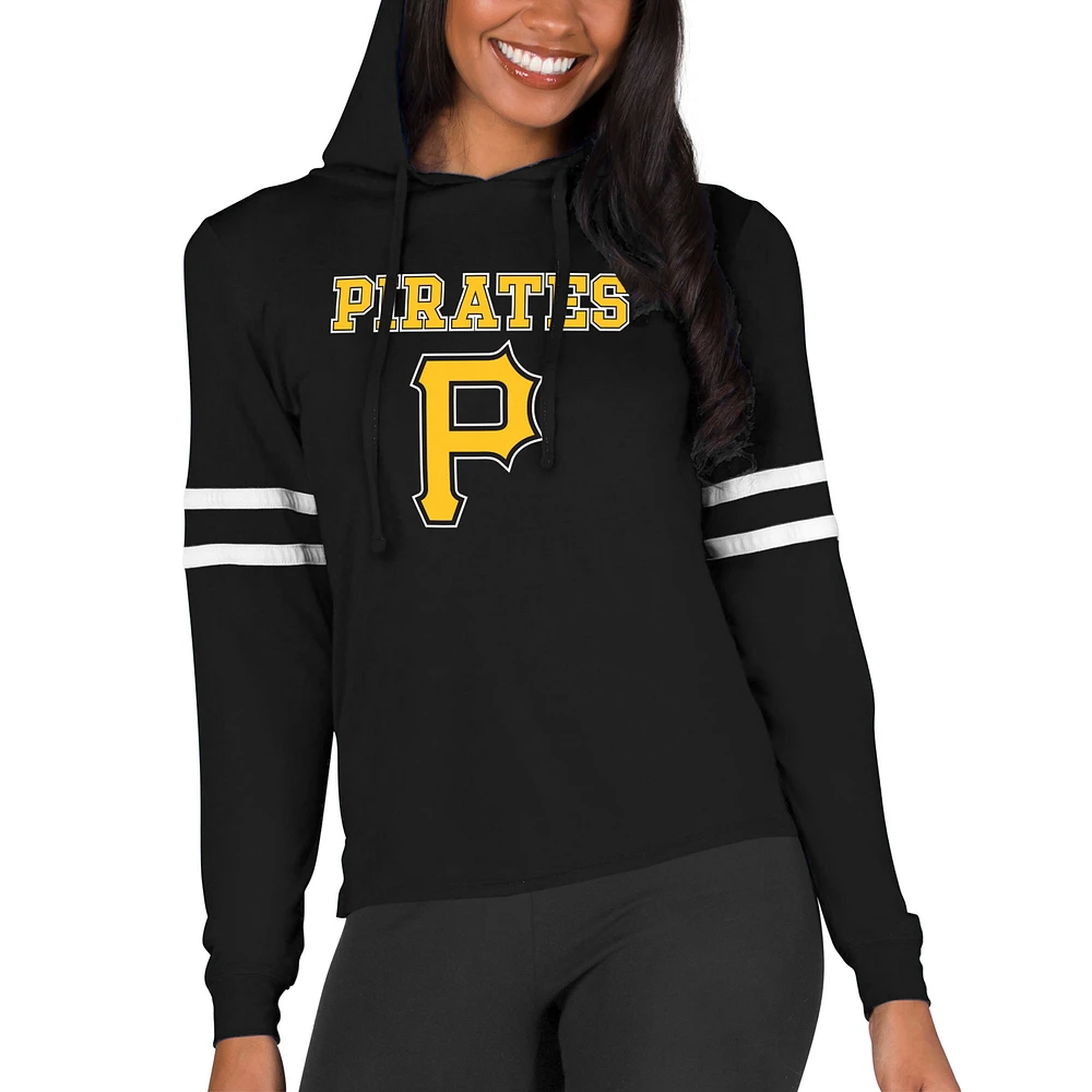 Women's Concepts Sport Black Pittsburgh Pirates Marathon Lightweight Lounge Pullover Hoodie