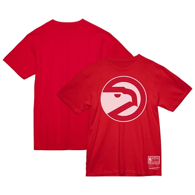Unisex Mitchell & Ness Red Atlanta Hawks Hardwood Classics MVP Throwback Logo T-Shirt