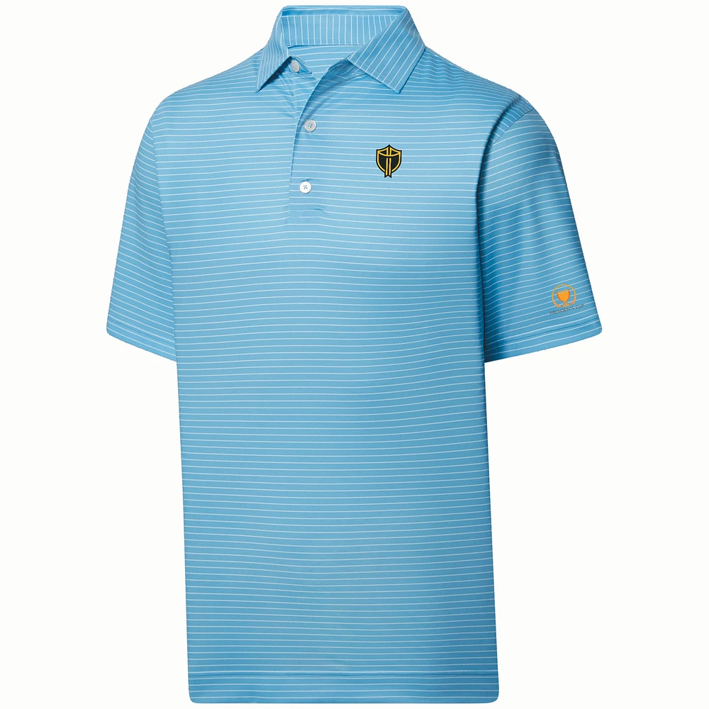 Men's FootJoy Light Blue Presidents Cup International Team Pencil Stripe Polo
