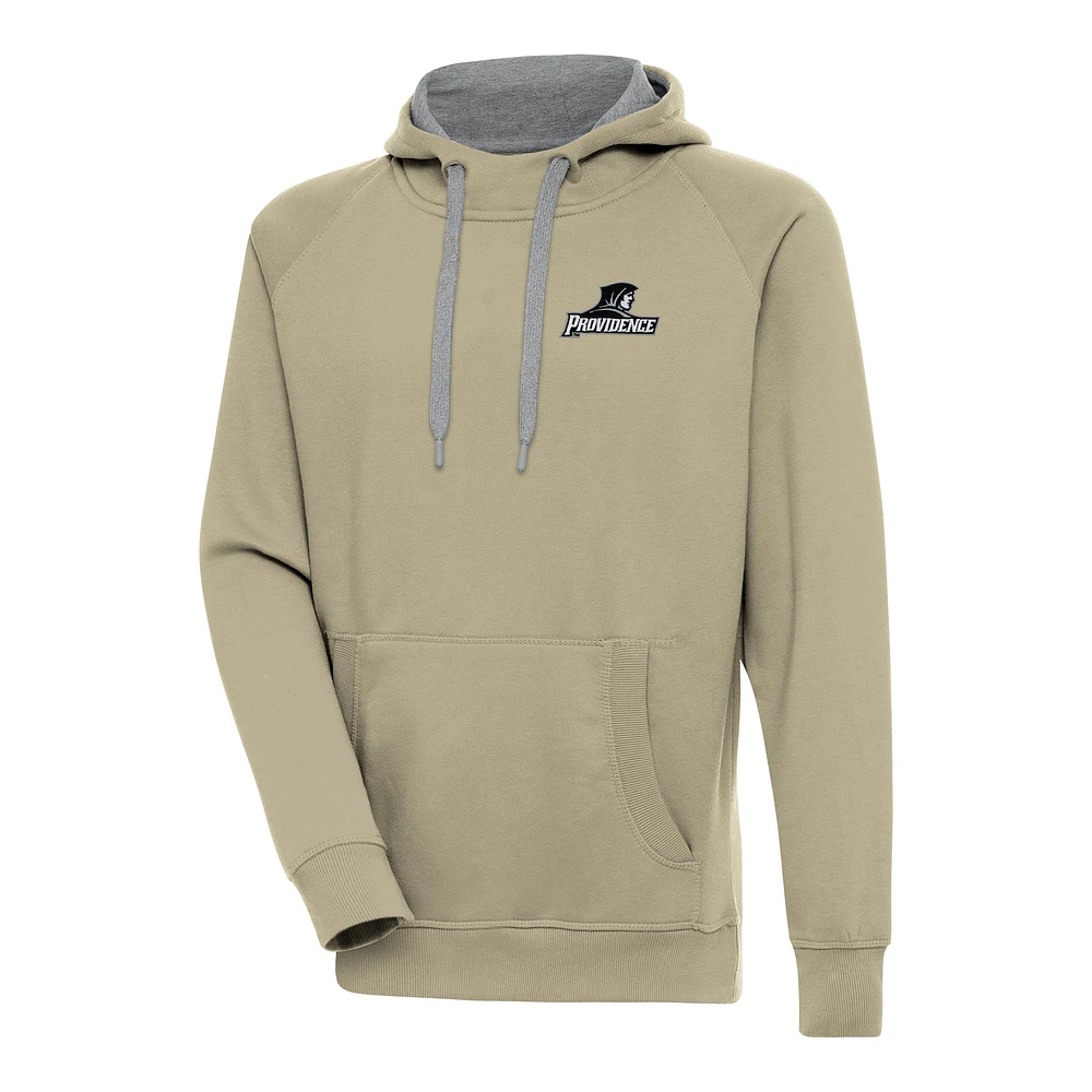 Men's Antigua Khaki Providence Friars Victory Pullover Hoodie
