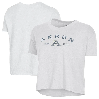 Women's Alternative Apparel White Akron Zips Retro Jersey Headliner Cropped T-Shirt