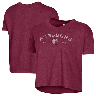Women's Alternative Apparel Maroon Augsburg Auggies Retro Jersey Headliner Cropped T-Shirt