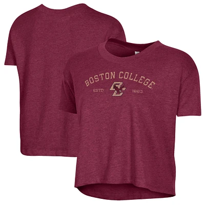 Women's Alternative Apparel Maroon Boston College Eagles Retro Jersey Headliner Cropped T-Shirt