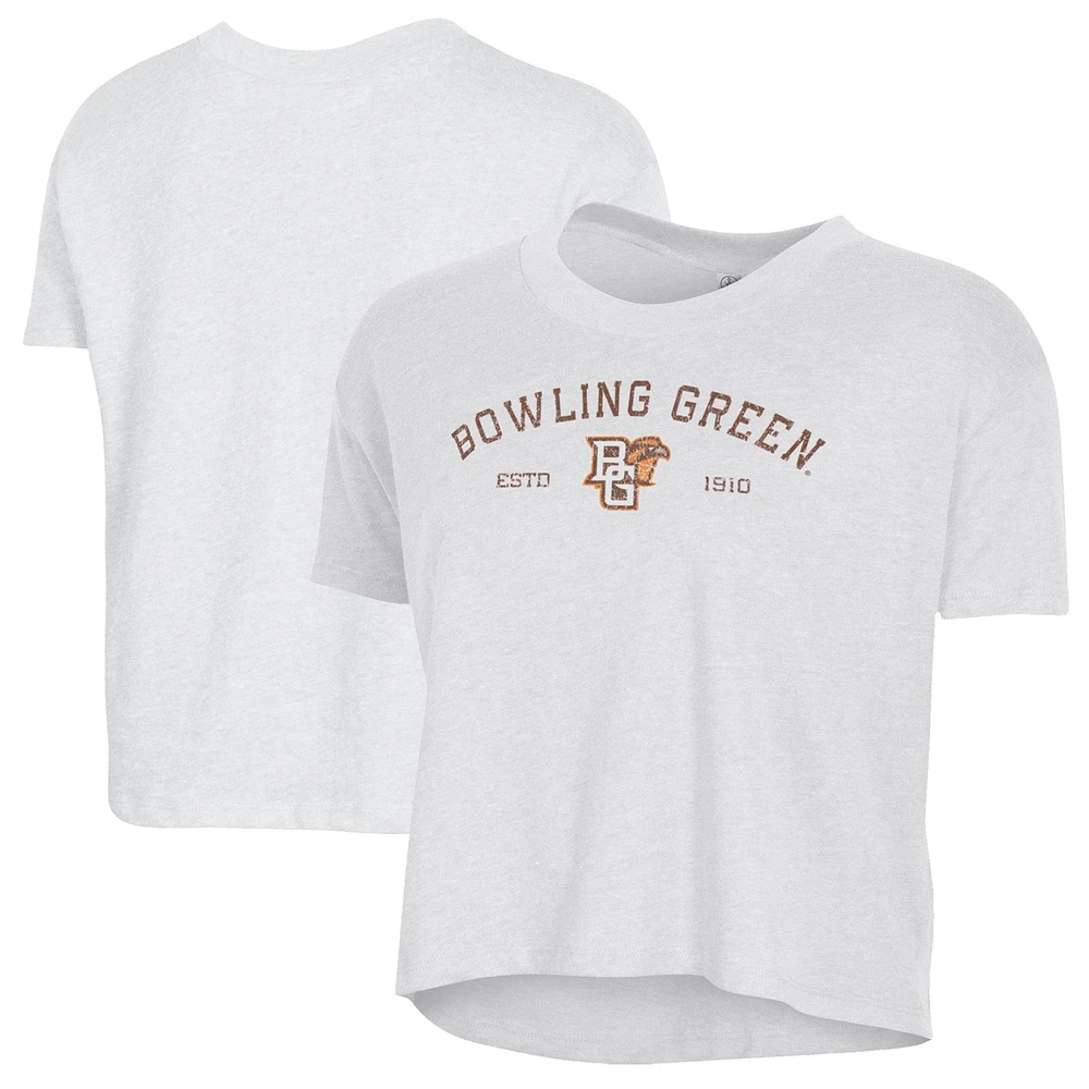 Women's Alternative Apparel White Bowling Green St. Falcons Retro Jersey Headliner Cropped T-Shirt