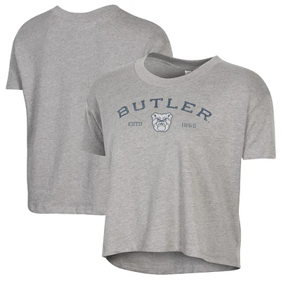 Women's Alternative Apparel Gray Butler Bulldogs Retro Jersey Headliner Cropped T-Shirt