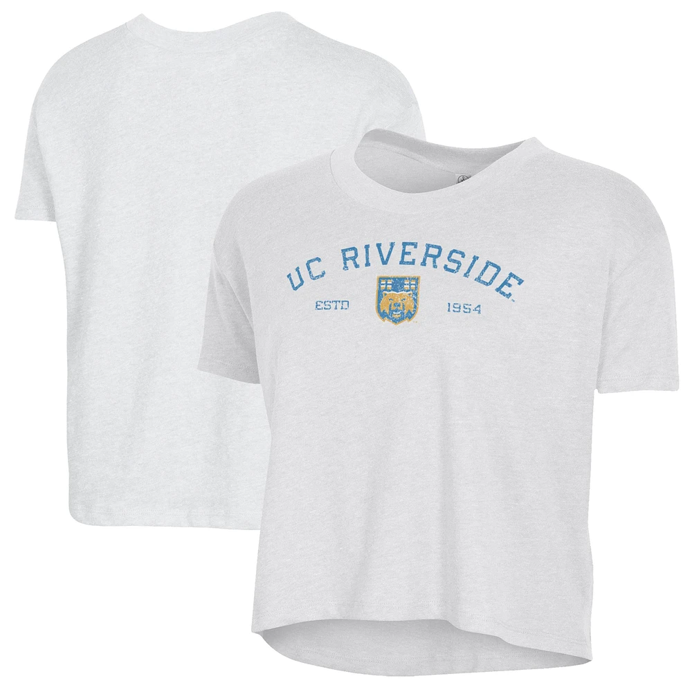 Women's Alternative Apparel White UC Riverside Highlanders Retro Jersey Headliner Cropped T-Shirt