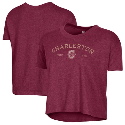 Women's Alternative Apparel Maroon Charleston Cougars Retro Jersey Headliner Cropped T-Shirt