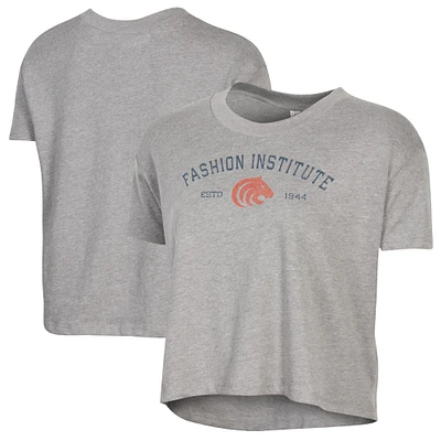 Women's Alternative Apparel  Gray SUNY Fashion Institute of Technology Tigers Retro Jersey Headliner Cropped T-Shirt