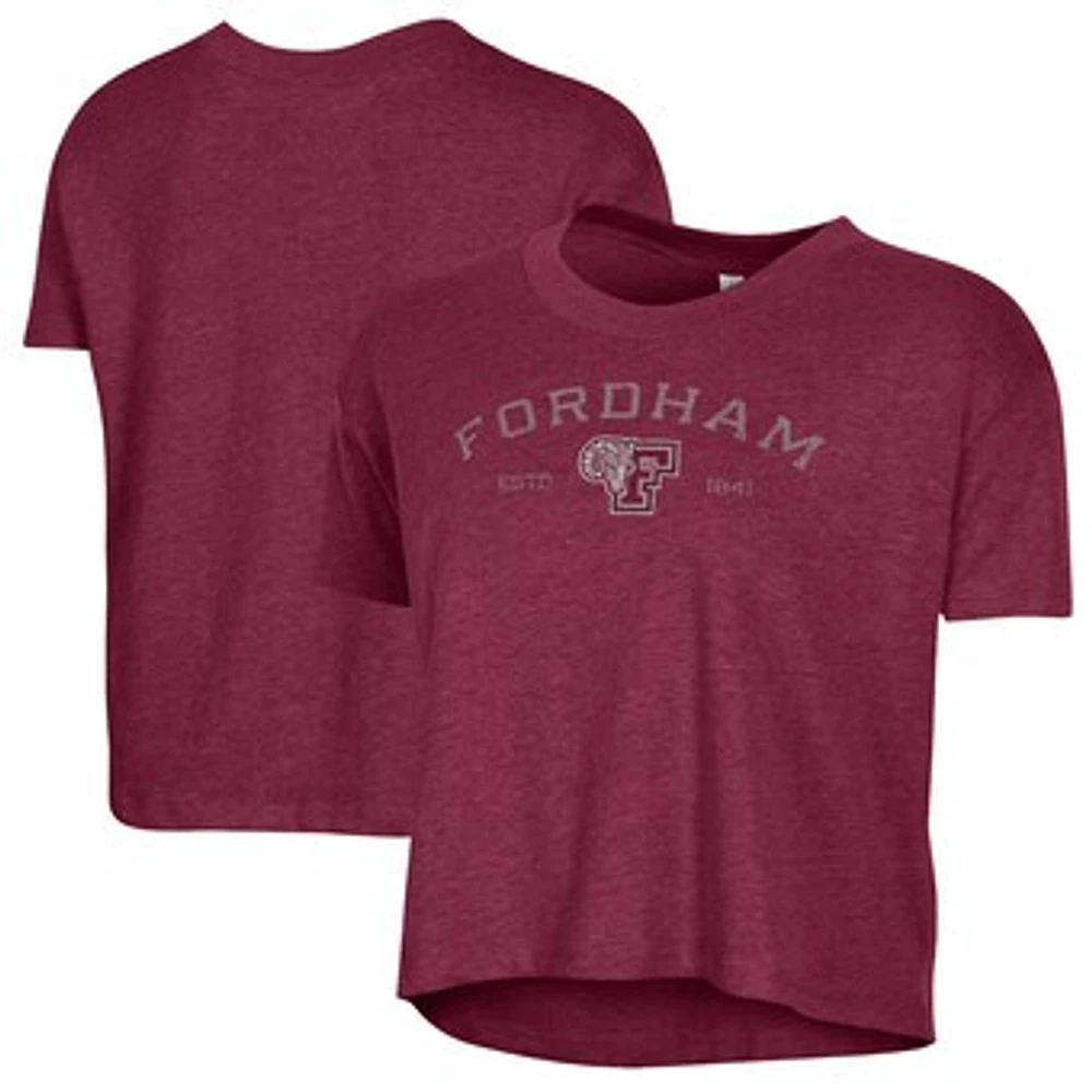 Women's Alternative Apparel Maroon Fordham Rams Retro Jersey Headliner Cropped T-Shirt