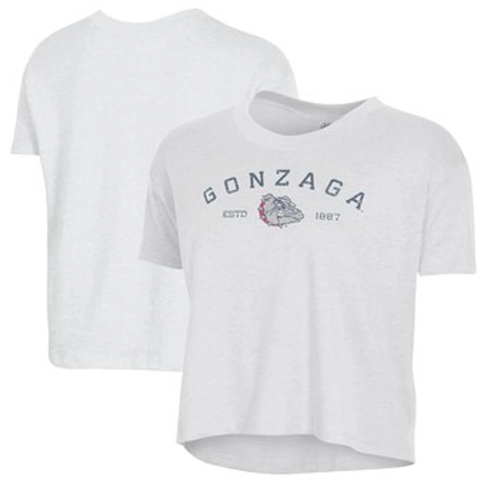 Women's Alternative Apparel White Gonzaga Bulldogs Retro Jersey Headliner Cropped T-Shirt