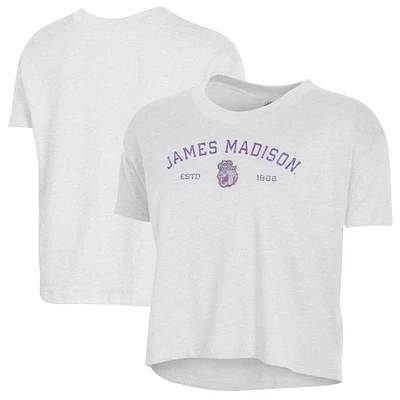 Women's Alternative Apparel White James Madison Dukes Retro Jersey Headliner Cropped T-Shirt