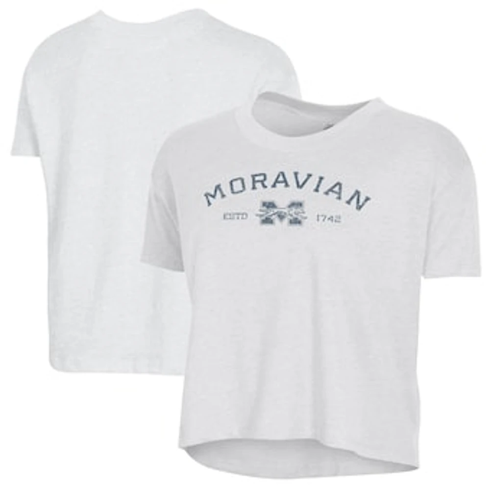 Women's Alternative Apparel White Moravian Greyhounds Retro Jersey Headliner Cropped T-Shirt