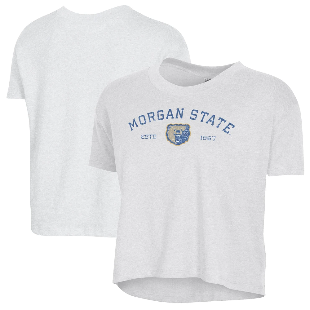 Women's Alternative Apparel White Morgan State Bears Retro Jersey Headliner Cropped T-Shirt
