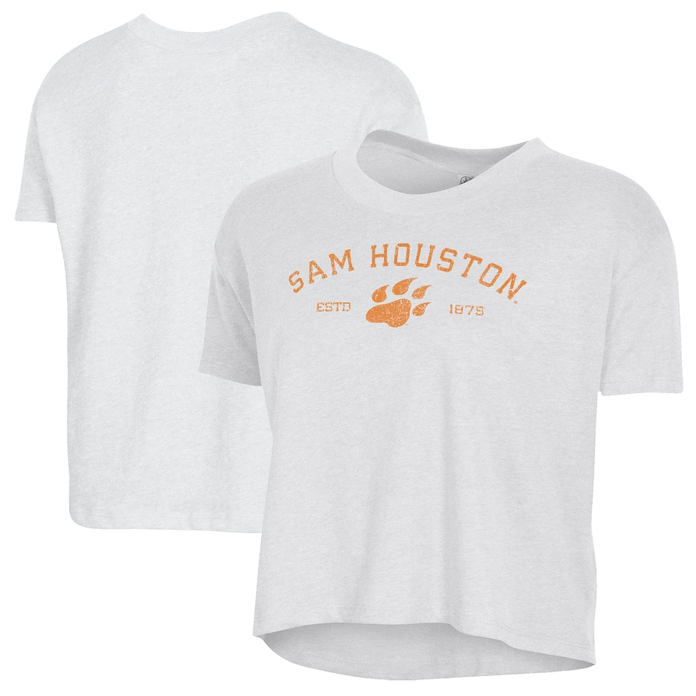 Women's Alternative Apparel White Sam Houston State Bearkats Retro Jersey Headliner Cropped T-Shirt