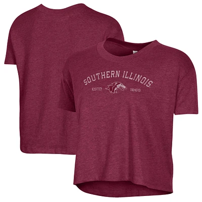 Women's Alternative Apparel Maroon Southern Illinois Salukis Retro Jersey Headliner Cropped T-Shirt