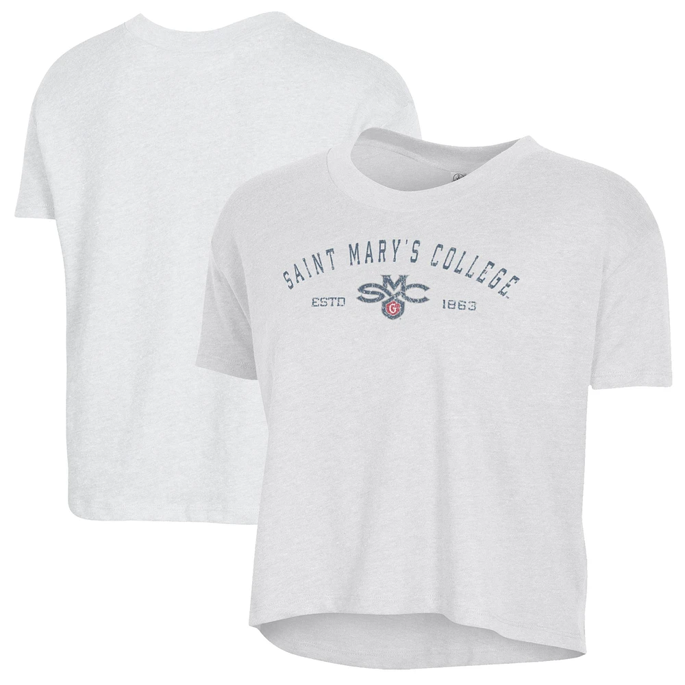 Women's Alternative Apparel White Saint Mary's Gaels Retro Jersey Headliner Cropped T-Shirt