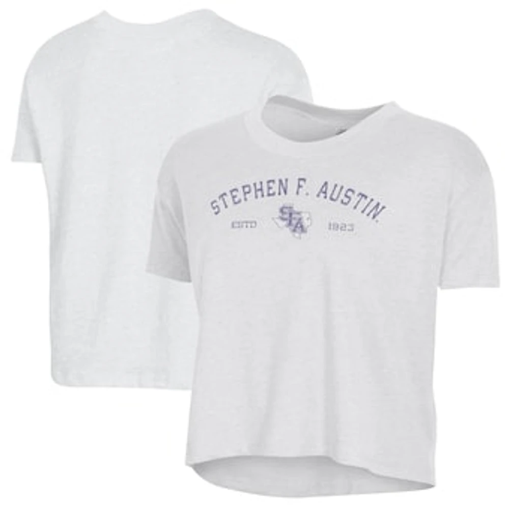 Women's Alternative Apparel White Stephen F Austin Lumberjacks Retro Jersey Headliner Cropped T-Shirt