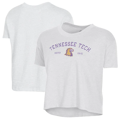 Women's Alternative Apparel White Tennessee Tech Golden Eagles Retro Jersey Headliner Cropped T-Shirt