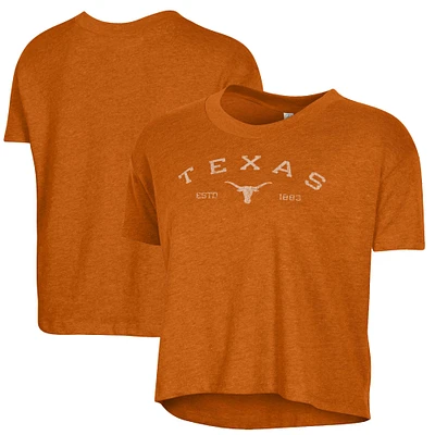 Women's Alternative Apparel Texas Orange Longhorns Retro Jersey Headliner Cropped T-Shirt