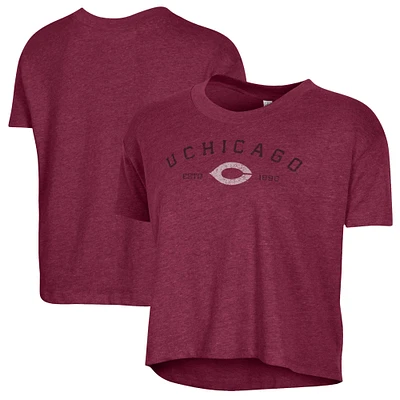 Women's Alternative Apparel Maroon UChicago Maroons Retro Jersey Headliner Cropped T-Shirt