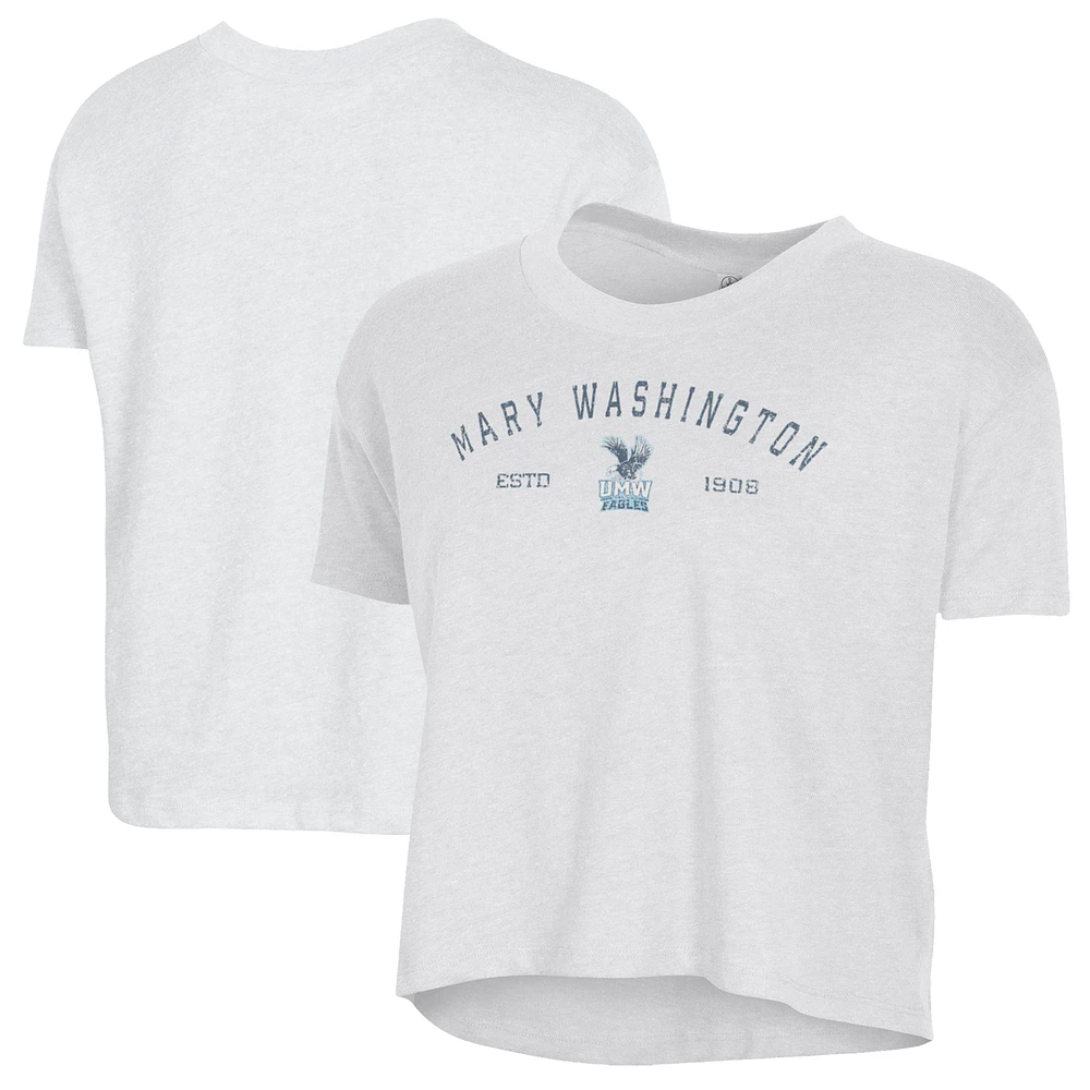 Women's Alternative Apparel White University of Mary Washington Eagles Retro Jersey Headliner Cropped T-Shirt