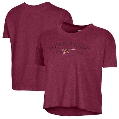 Women's Alternative Apparel Maroon Washington College Shoremen Retro Jersey Headliner Cropped T-Shirt